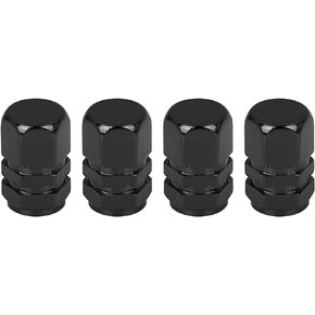 X AUTOHAUX 4pcs Orange Tire Stem Valve Caps Wheel Valve Covers Car Dustproof Hexagon Shape Aluminium Alloy Tire Cap