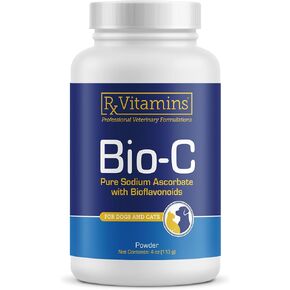 Rx Vitamins Bio-C - Vitamin C for Dogs and Cats - with Lemon Bioflavonoids for Dog Allergy Relief - Immune Support Supplement - Promotes Dogs Healthy Coat and Skin - Joint Supplement for Dogs - 4 oz