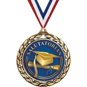 Crown Awards 2.5" Salutatorian Laurel Wreath Graduation Medals Prime