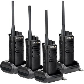 Retevis RB85 2 Way Radio Long Range, Heavy Duty Walkie Talkie for Adult, Rechargeable Two Way Radios, Noise Cancelling, 2000mAh, for Commercial(4 Pack)