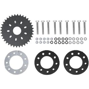 Flat Chain Sprocket,KIMISS 36 Teeth Flat Sprocket with 9 Hole Adapter Mount Rear Chain Sprocket for 49cc 66cc 80cc 2 Stroke Motorized Bicycle Bike