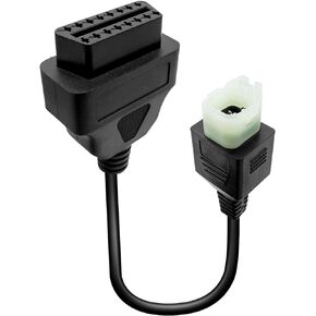 4 Pin to 16 Pin Obd2 Adapter Diagnostic Cable Fit for Kawasaki Motorcycle Z250/Z650/Z1000/ER6N/EX650F/Ninja400 Motorbike ECU Programming, Work with ELM327 Obdii Code Reader Scanner