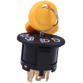 7-Terminals Ignition Switch with Key 175566 175442 Compatible with Cub Cadet MTD AYP John Deere Craftsman Husqvarna Lawn Mower 163968 532175566 925-1741 GY20074 94762