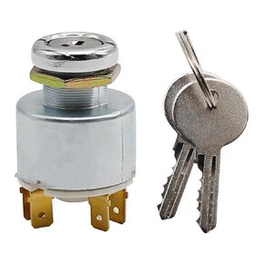 31973K4183 Waterproof Ignition Key Starter Switch with 3 Position 5 Terminal 2 Keys Suitable for Cars, Motorcycles, Boats Tractor,Trailer, Digger, Agricultura Replaces SPB501,551508G