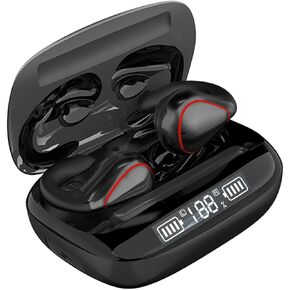Clip on Open Ear Headphones Wireless Bluetooth Ear Clip Bone Conduction Bluetooth Head Set True Wireless Earbuds for iPhone Android Buds Earphones for Small Ear Canals