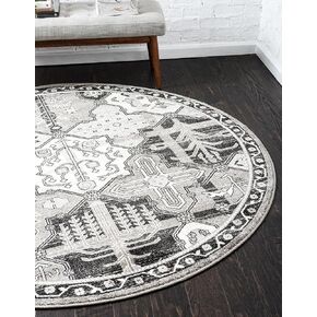 Unique Loom La Jolla Collection Patchwork, Vintage, Farmhouse, Contemporary Area Rug, 10' x 13' Rectangle, Blue/Ivory