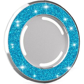 Glitter Compatible with Magsafe Socket Base Removable and Wireless Charging Compatible 【Base Only】 Work with Socket Grip, Ring Compatible with iPhone 15/14/13/12 Series,Glitter Purple.