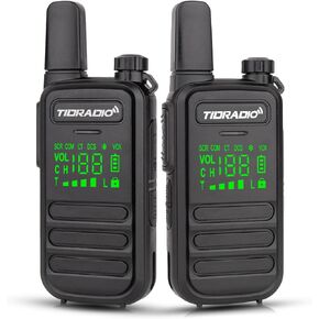 TIDRADIO TD-M11 Two Way Radio,High Power Walkie Talkies with LED Display, Waterproof IP65,NOAA Weather,Handheld 2 Way Radio for Industry, Security Work (2 Pack)