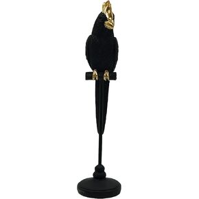 تمثال ببغاء مزدوج، عمل فني غربي بسيط ذهبي، تمثال راتنج مصنوع يدويًا يجلب الحظ السعيد، ديكورات يمكن تطبيقها على المنزل، غرفة المعيشة، طاولة مكتب داخلية، هدية للنساء والأصدقاء in Kuwait