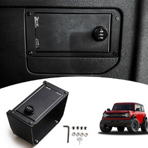 BESTAOO Trunk Safe Box Gun Safe Lock Storage Organizer Box Compatible with Ford Bronco Accessories 2021 2022 2023 2024 2/4 Door, with 3 Digit Combo Password Car Interior Security