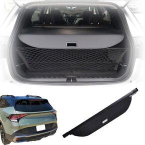 kaungka Cargo Security Rear Trunk Cover Retractable for 2023 Kia Sportage Cargo Cover Black