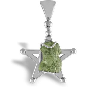 Starborn Sterling Silver Genuine Moldavite Pendant