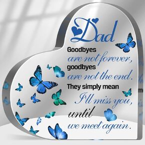 Sympathy Gifts for Loss of Loved One, Memorial Gifts for Loss of Dad, In Memory of Father Plaque, Bereavement Condolences Grief Gifts, Funeral Remembrance Decor Ornament Sign