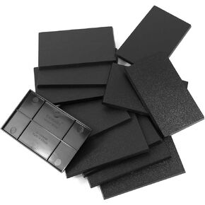 Evemodel Plastic Model Bases Rectangle Black ABS for Wargame Tabletop Military Simulation Scene (25 * 50mm-80pcs)
