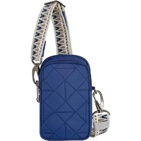 Travelon Boho Anti-Theft 2 Compartment Phone Crossbody, Lush Blue