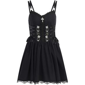 Goth Dress for Women or Teen Girls Juniors Gothic Punk Emo Cocktail Dress