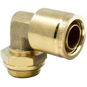 Velvac Male Swiv Elb Push-Lk,Brs,3/4T X M22-018061