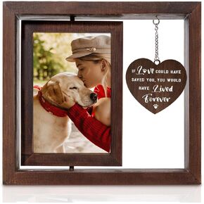 Craftique Pet Memorial Gifts for Dogs Cats- Picture Frame with Touching Words- Dog Cat Memorial Gifts for Loss of Dog Cat, Loss of Dog Sympathy Gift, Dog Cat Bereavement Condolence Gift, 4"x6" Photo