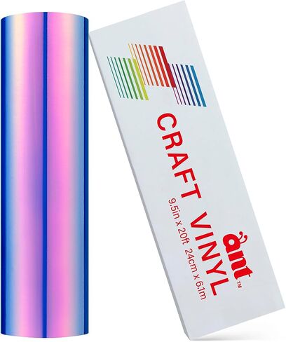 Ant PVP 9.5 inch Width Holographic Smart Matless Vinyl 9.5inch x 20ft, Rose Red with Blue Light Compatible with Cricut Joy Xtra Decals Stickers&More All-Weather&Fade-Proof Ideal for Outdoor Use in Saudi Arabia