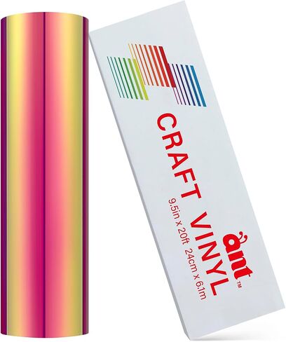 Ant PVP 9.5 inch Width Holographic Smart Matless Vinyl 9.5inch x 20ft, Rose Red with Blue Light Compatible with Cricut Joy Xtra Decals Stickers&More All-Weather&Fade-Proof Ideal for Outdoor Use in Saudi Arabia