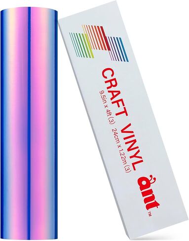 Ant PVP 9.5 inch Width Holographic Smart Matless Vinyl 9.5inch x 20ft, Rose Red with Blue Light Compatible with Cricut Joy Xtra Decals Stickers&More All-Weather&Fade-Proof Ideal for Outdoor Use in Saudi Arabia