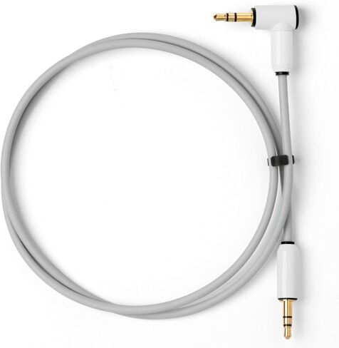 كابل الصوت MyVolts Candycord، مقبس صغير مستقيم إلى مقبس صغير بزاوية، 70 سم، لون رمادي مسحوق، مثالي لـ Microfreak، Korg Volca، مشغل الجيب، سماعات الرأس in Kuwait