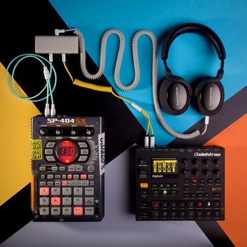 كابل الصوت MyVolts Candycord، مقبس صغير مستقيم إلى مقبس صغير بزاوية، 70 سم، لون رمادي مسحوق، مثالي لـ Microfreak، Korg Volca، مشغل الجيب، سماعات الرأس in Kuwait