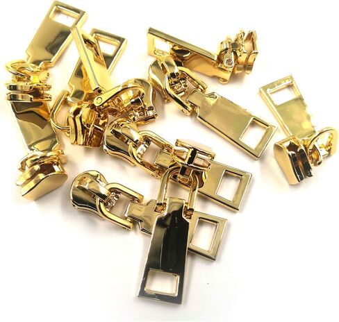 YIXI-SBest #5 سحابات معدنية بطول 4 ياردات سحابات خياطة بالجملة سحاب DIY من The Yard Bulk مع 10 قطع سحابات طويلة منزلقة لحقيبة الخياطة اليدوية (شريط أسود بأسنان ذهبية) in Kuwait