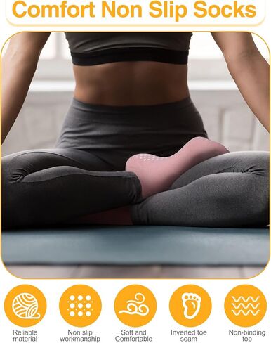 100 Pairs Non Slip Pilates Socks with Grip Yoga Socks Anti Skid Hospital Socks Barre Socks with Grips for Women Girl Workout in Saudi Arabia