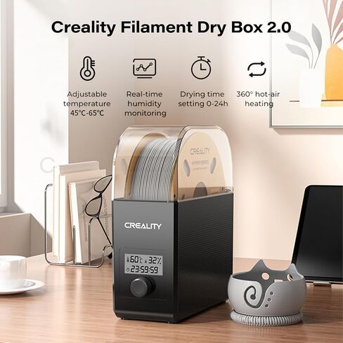 Official Creality Filament Dryer Box 2.0 for PLA ABS PETG TPU ASA PC PA PP 3D Printer Filament Dry, Adjustable 45°C-65°C Dehydrator,24-Hour Timer Storage Drier Keep Materials Drying During Printing in Saudi Arabia