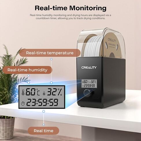 Official Creality Filament Dryer Box 2.0 for PLA ABS PETG TPU ASA PC PA PP 3D Printer Filament Dry, Adjustable 45°C-65°C Dehydrator,24-Hour Timer Storage Drier Keep Materials Drying During Printing in Saudi Arabia