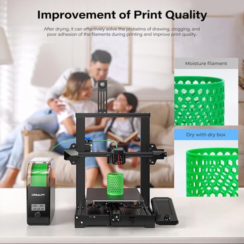 Official Creality Filament Dryer Box 2.0 for PLA ABS PETG TPU ASA PC PA PP 3D Printer Filament Dry, Adjustable 45°C-65°C Dehydrator,24-Hour Timer Storage Drier Keep Materials Drying During Printing in Saudi Arabia