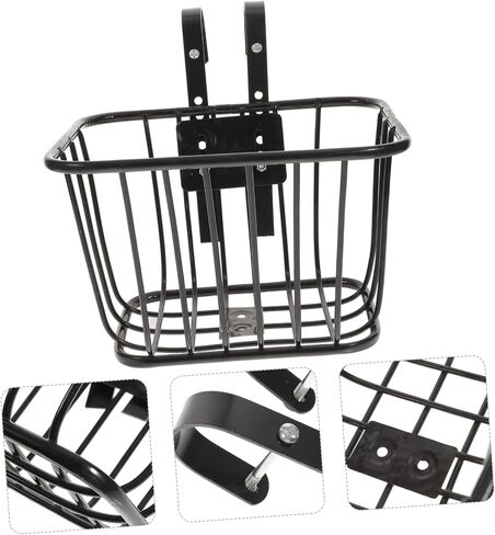 INOOMP 2 pcs Bicycle Basket Kid Bike Basket Kids Bike Basket Kid Stuff Bike Baskets for Adult Bikes Front Basket Foldable Bike Riding Storage Gadget Metal Bike Basket Cycling Accessory in Saudi Arabia