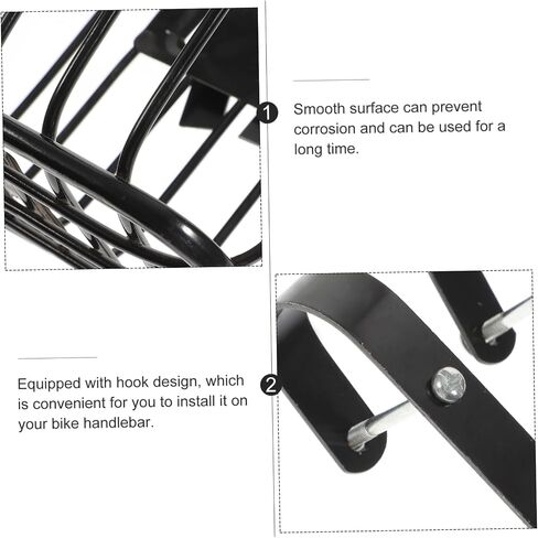 INOOMP 2 pcs Bicycle Basket Kid Bike Basket Kids Bike Basket Kid Stuff Bike Baskets for Adult Bikes Front Basket Foldable Bike Riding Storage Gadget Metal Bike Basket Cycling Accessory in Saudi Arabia
