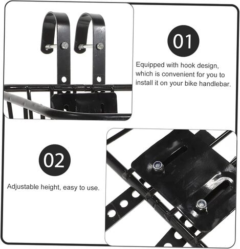 INOOMP 2 pcs Bicycle Basket Kid Bike Basket Kids Bike Basket Kid Stuff Bike Baskets for Adult Bikes Front Basket Foldable Bike Riding Storage Gadget Metal Bike Basket Cycling Accessory in Saudi Arabia