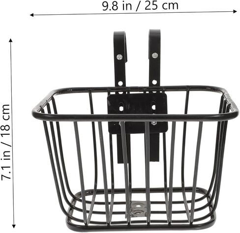INOOMP 2 pcs Bicycle Basket Kid Bike Basket Kids Bike Basket Kid Stuff Bike Baskets for Adult Bikes Front Basket Foldable Bike Riding Storage Gadget Metal Bike Basket Cycling Accessory in Saudi Arabia