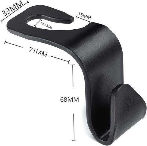 Ortarco 4 عبوات من خطافات مسند الرأس للسيارة والمحافظ والحقائب منظم لمعطف حقيبة اليد in Kuwait