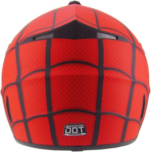 Dirt Bike Helmets Motocross Helmet Spiderman Style ATV Helmet with Goggles for Unisex Youth Kids DOT/FMVSS 218 Approved in Saudi Arabia