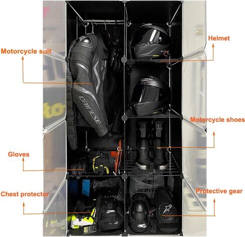 رف تخزين خوذة الدراجة النارية، خزانة عرض الخوذة، رف منظم للخوذة مناسب لتخزين معدات ركوب الدراجات النارية in Kuwait