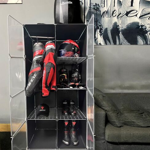 رف تخزين خوذة الدراجة النارية، خزانة عرض الخوذة، رف منظم للخوذة مناسب لتخزين معدات ركوب الدراجات النارية in Kuwait