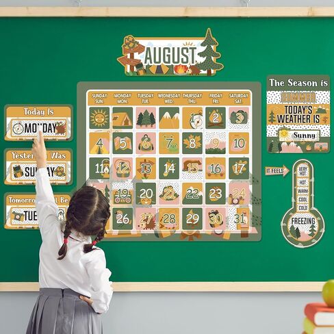 85 Pcs Candyland Calendar Bulletin Board Set Candy Classroom Calendar Bulletin Board with Numbers Month Weather Back to School Sweet Theme Chalkboard Wall Classroom Decoration Supplies in Saudi Arabia