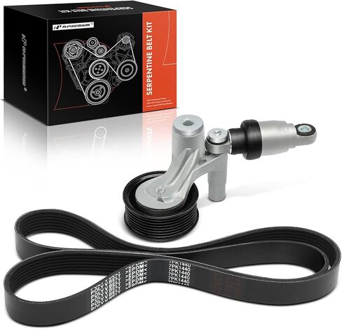 A-Premium Engine Serpentine Belt Drive Kit with Tensioner Compatible with Honda Accord 2013-2017, CR-V CRV 2017-2019 & Acura TLX 2015-2020 - DOHC L4 2.4L in Saudi Arabia