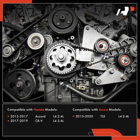 A-Premium Engine Serpentine Belt Drive Kit with Tensioner Compatible with Honda Accord 2013-2017, CR-V CRV 2017-2019 & Acura TLX 2015-2020 - DOHC L4 2.4L in Saudi Arabia
