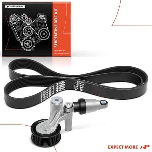 A-Premium Engine Serpentine Belt Drive Kit with Tensioner Compatible with Honda Accord 2013-2017, CR-V CRV 2017-2019 & Acura TLX 2015-2020 - DOHC L4 2.4L in Saudi Arabia