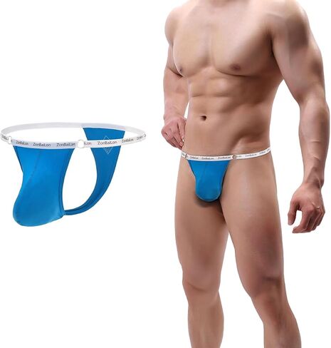 Sexy Men's Thongs Low Waist Bamboo Viscose Fiber Underwear With Adjustable Waistline in Saudi Arabia