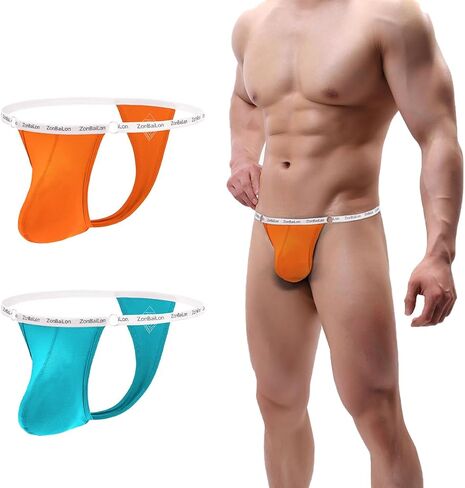 Sexy Men's Thongs Low Waist Bamboo Viscose Fiber Underwear With Adjustable Waistline in Saudi Arabia