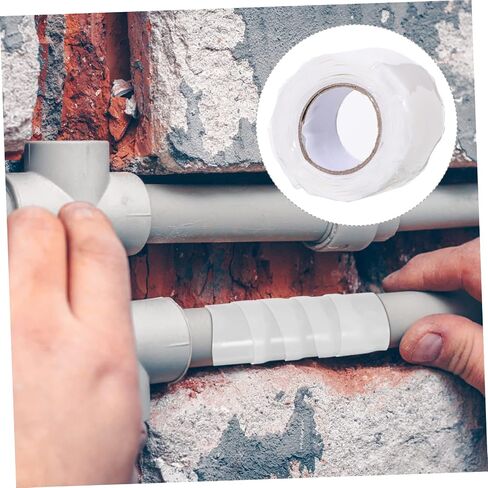 Waterproof Repair Tape Plumbers Tape for Shower Head Tape for Outdoor Use Flex Rubber Tape Waterproofing Tape Duct Seal Duct Tape Heavy Duty Pipe Repair Tape White Tape Roll Patch in Saudi Arabia