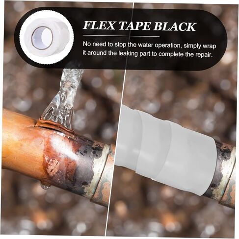 Waterproof Repair Tape Plumbers Tape for Shower Head Tape for Outdoor Use Flex Rubber Tape Waterproofing Tape Duct Seal Duct Tape Heavy Duty Pipe Repair Tape White Tape Roll Patch in Saudi Arabia