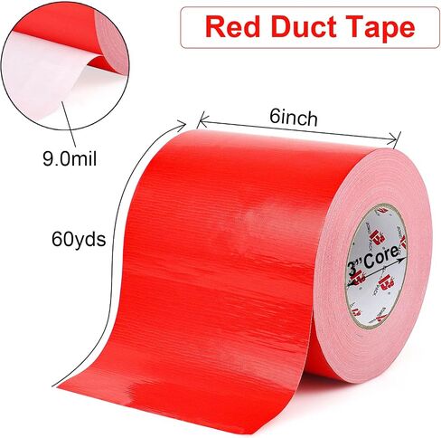 BOMEI PACK 6" Green Duct Tape,Wider Roll,6 Inches x 60 Yards,9 Mil Thick Heavy Duty, Industrial Strength,No Residue,Waterproof and Tear by Hand,Multi-Use for Indoor & Outdoor Repairs in Saudi Arabia