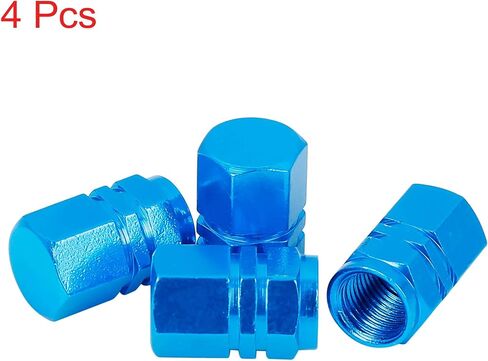 X AUTOHAUX 4pcs Orange Tire Stem Valve Caps Wheel Valve Covers Car Dustproof Hexagon Shape Aluminium Alloy Tire Cap in Saudi Arabia